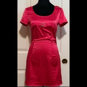 Sugar Thrillz Dolls Kill ‘SPEAKING OF STATEMENTS’ Pink Satin Dress M NWT